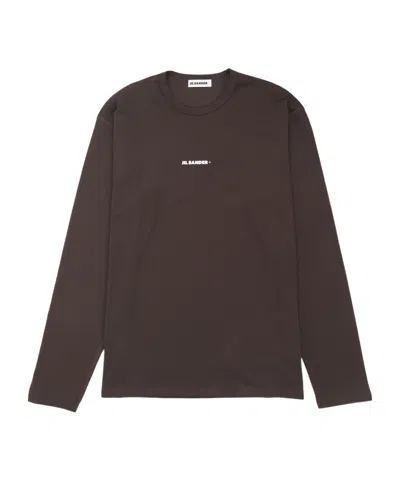 Jil Sander Long-sleeved T-shirt In Gray