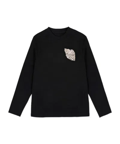Jil Sander Long-sleeved T-shirt In Black