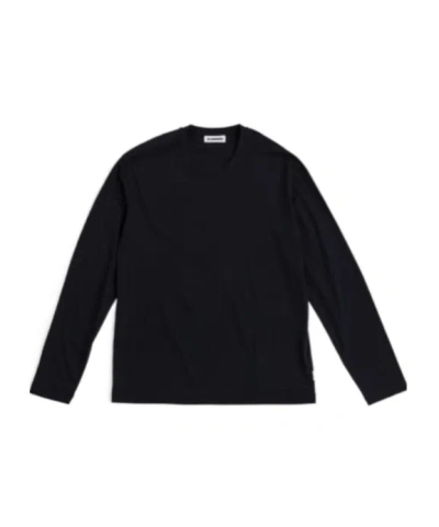 Jil Sander Long-sleeved T-shirt In Black