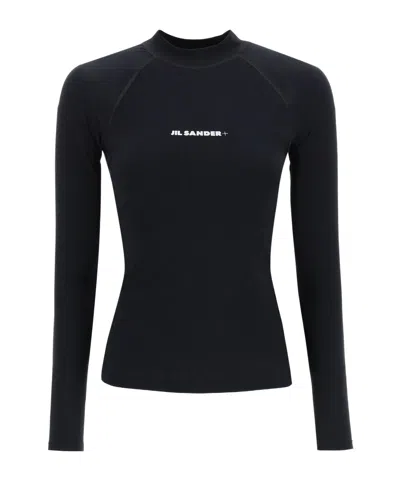 JIL SANDER JIL SANDER LOGO-PRINTED LONG-SLEEVED TOP