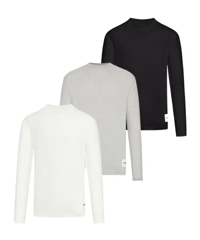 Jil Sander Long-sleeved T-shirt Three-piece Set In Black