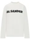 Jil Sander Minimalist Long-sleeve White T-shirt With Bold Logo In White