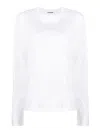 Jil Sander Crew Neck Long-sleeved T-shirt In White