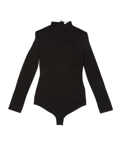 Jil Sander High-neck Long-sleeve Bodysuit In Black