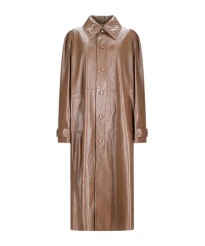 Jil Sander Long-sleeved Windbreaker In Brown