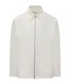 Jil Sander Zippered Shirt With Buttoned Cuffs In White
