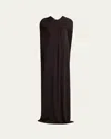 Jil Sander Long Sleeveless Dress In Chocolate