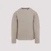 Jil Sander Sand Stone Cashmere Long Sleeves Cn Sweater In Gray