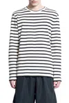 Jil Sander Navy & Off-white Striped Long Sleeve T-shirt In Multicolor
