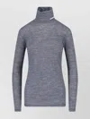 Jil Sander Long Sleeve Top With Funnel Neckline In Gray