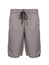 Jil Sander Grey Solid Swim Shorts In Gray