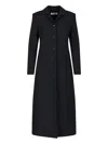 Jil Sander Long Tailored Single-breasted Coat In Black