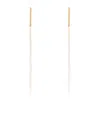 Jil Sander Long Tassel Earrings In Cream