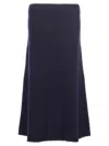 Jil Sander A-line Wool Midi Skirt In Blue