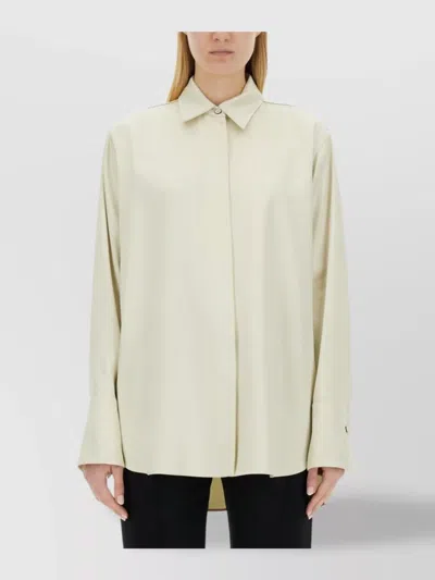 Jil Sander Longline Shirt With Pointed Collar