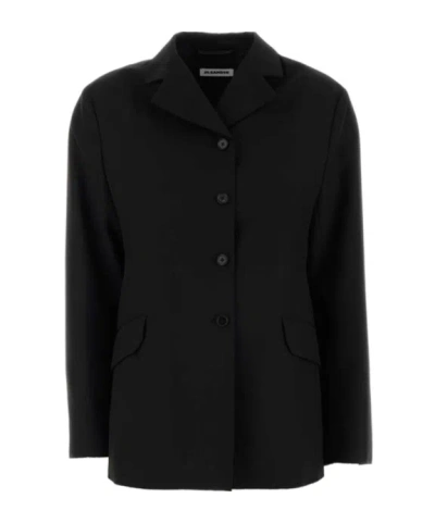 Jil Sander Long-sleeve Casual Jacket In Black