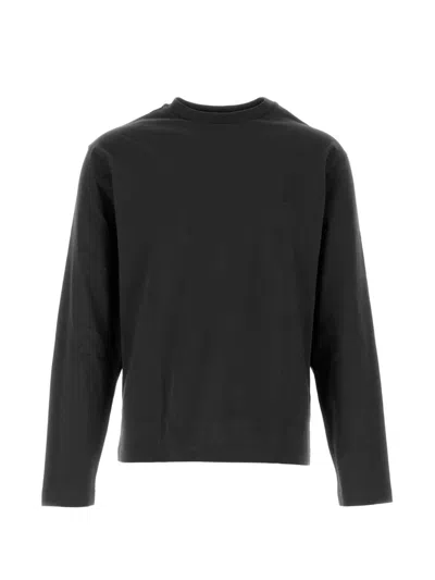 Jil Sander Cotton Crew Neck Long Sleeve T Shirt Set In Black