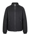 Jil Sander Goose Down Puffer Jacket In Wool In Black