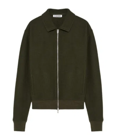 Jil Sander Long-sleeved Casual Jacket In Black