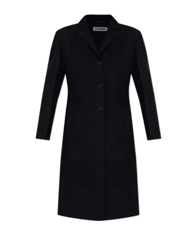 Jil Sander Long-sleeved Coat In Brown