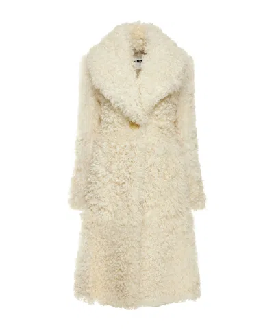 Jil Sander Long-sleeved Coat In Brown