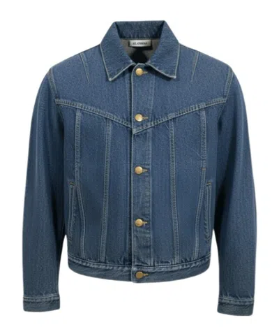 Jil Sander Long-sleeved Denim Jacket In Blue