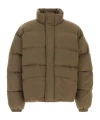 Jil Sander Polyester Down Jacket High Collar Puffer In Brown