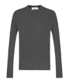 Jil Sander Lightweight Wool Blend Sweater In Gray