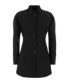 Jil Sander Wool-blend Button-front Shirt In Black