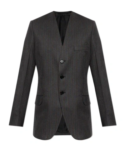 Jil Sander Long-sleeved Suit Jacket In Black