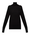 Jil Sander Black Solid Turtle Neck Sweater In Black