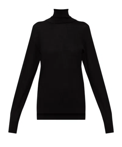 JIL SANDER JIL SANDER SIDE-SLIT TURTLENECK KNITTED SWEATER