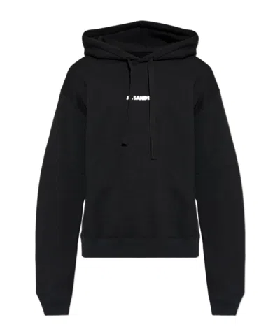 Jil Sander Long-sleeved Sweatshirt In Black