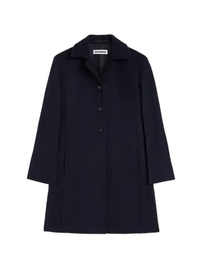 Jil Sander Long-sleeves Coat In Blue