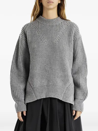 Jil Sander Long-sleeves Sweater In Gray