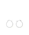 Jil Sander Loop Earrings In White