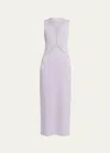 Jil Sander Loop Lace-detail Knit Dress In Lilac Sky