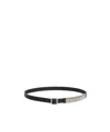 Jil Sander Leather Metal-ring Belt In Black
