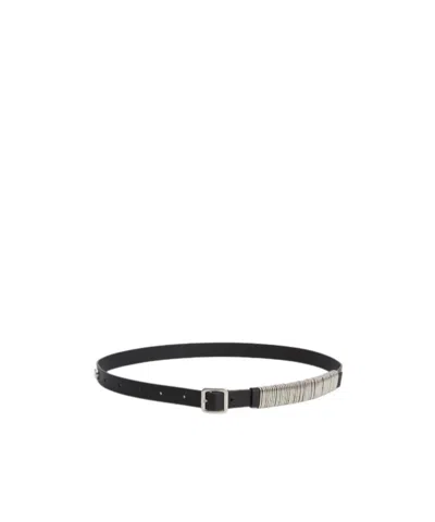 Jil Sander Loops Buckle Belt In Black