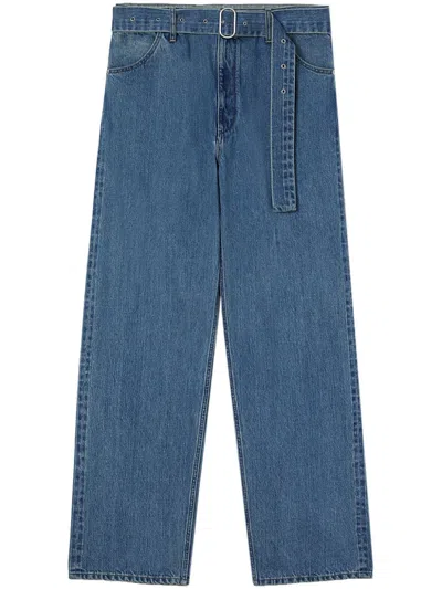 Jil Sander Loose-fit Belted Jeans In Blue