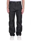 Jil Sander Blue Jeans With Belt Loops And Logo Patch On The Rear In Denim Man In Blue