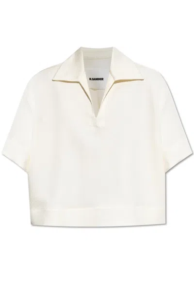 Jil Sander Loose Fit Polo In White