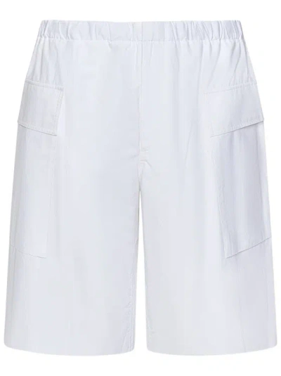 Jil Sander Loose Fit Shorts In White
