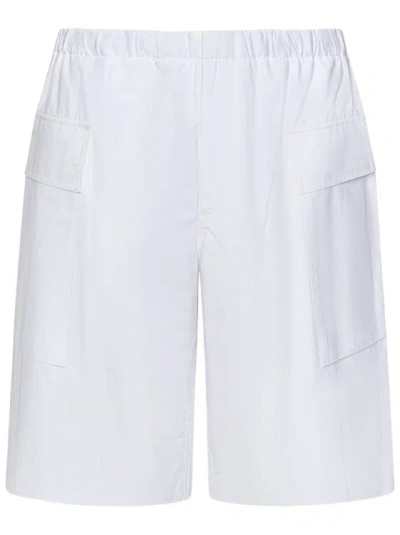 Jil Sander Man Shorts & Bermuda Shorts White Size 36 Cotton