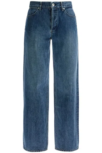Jil Sander Loose Fit Straight Cut Jeans In Blue