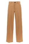 Jil Sander High Waist Wide Leg Trousers With Pockets