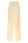 Jil Sander Viscose & Silk Twill Wide Pants In Neutral