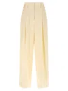 Jil Sander Viscose & Silk Twill Wide Pants In Neutral