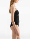Jil Sander Low Back Swimsuit In Black