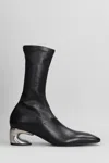 Jil Sander Leather Boot In Black